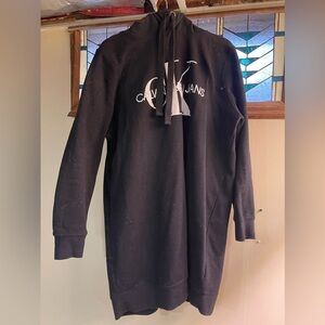 Calvin Klein hoodie dress large black